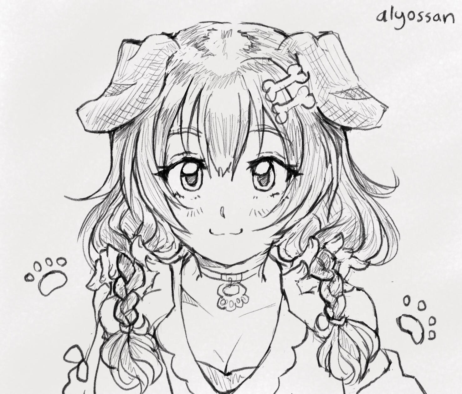 Korone Pencil Sketch - Pre-2025